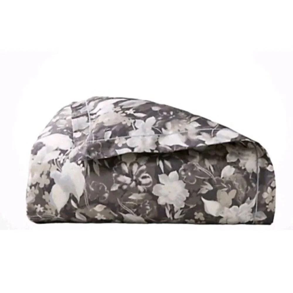 Ralph Lauren Avery Duvet Cover King Bed Gray Chrysanthemum Floral NEW